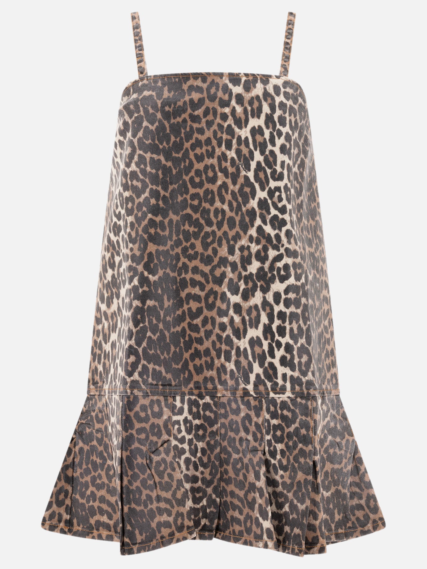 Ganni Abito leopardato 16449348_34 Brown 1