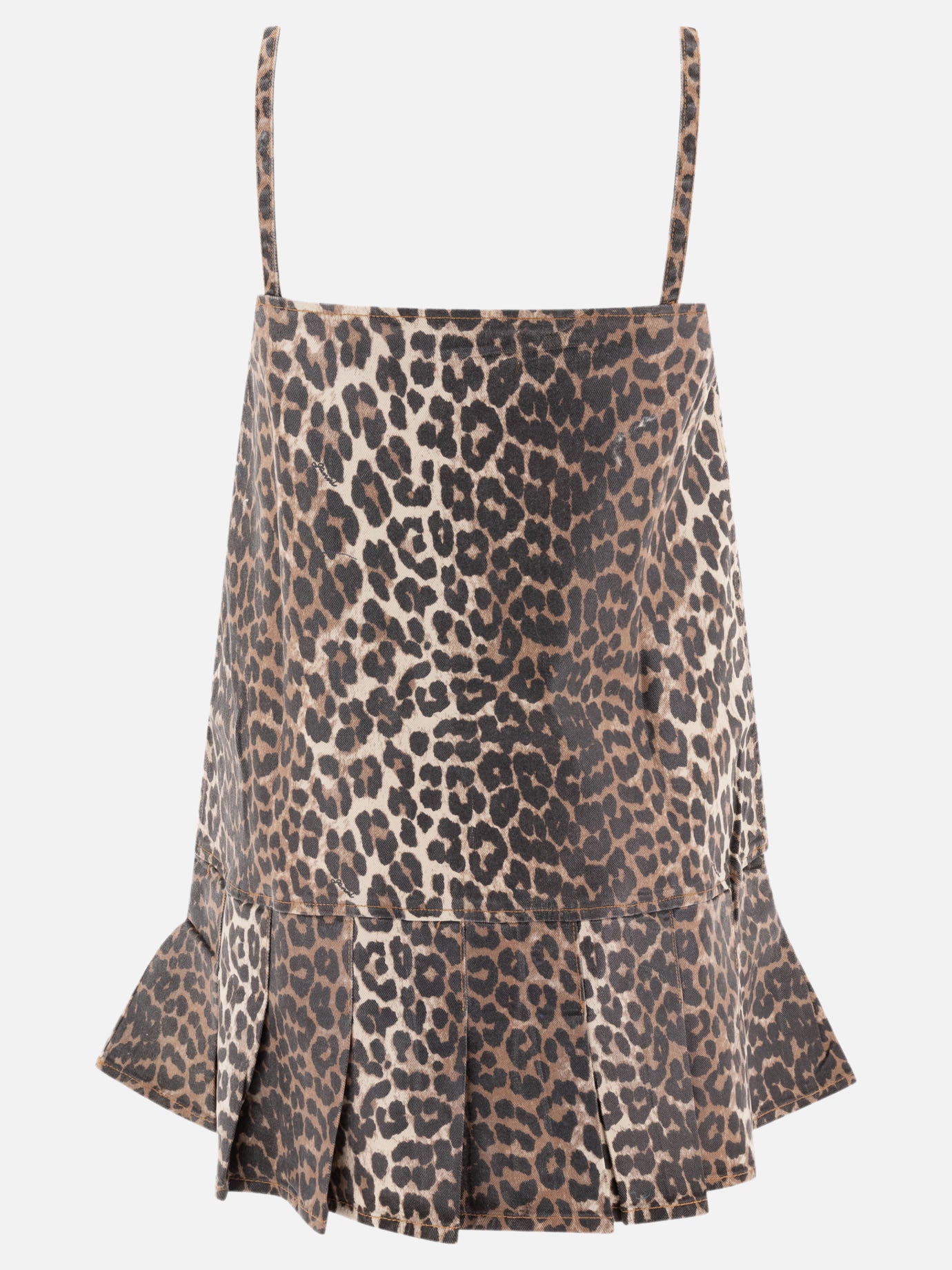 Ganni Abito leopardato 16449348_34 Brown 2