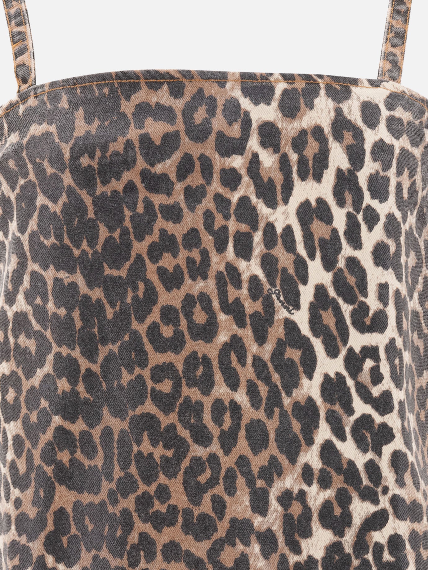 Ganni Abito leopardato 16449348_34 Brown 3