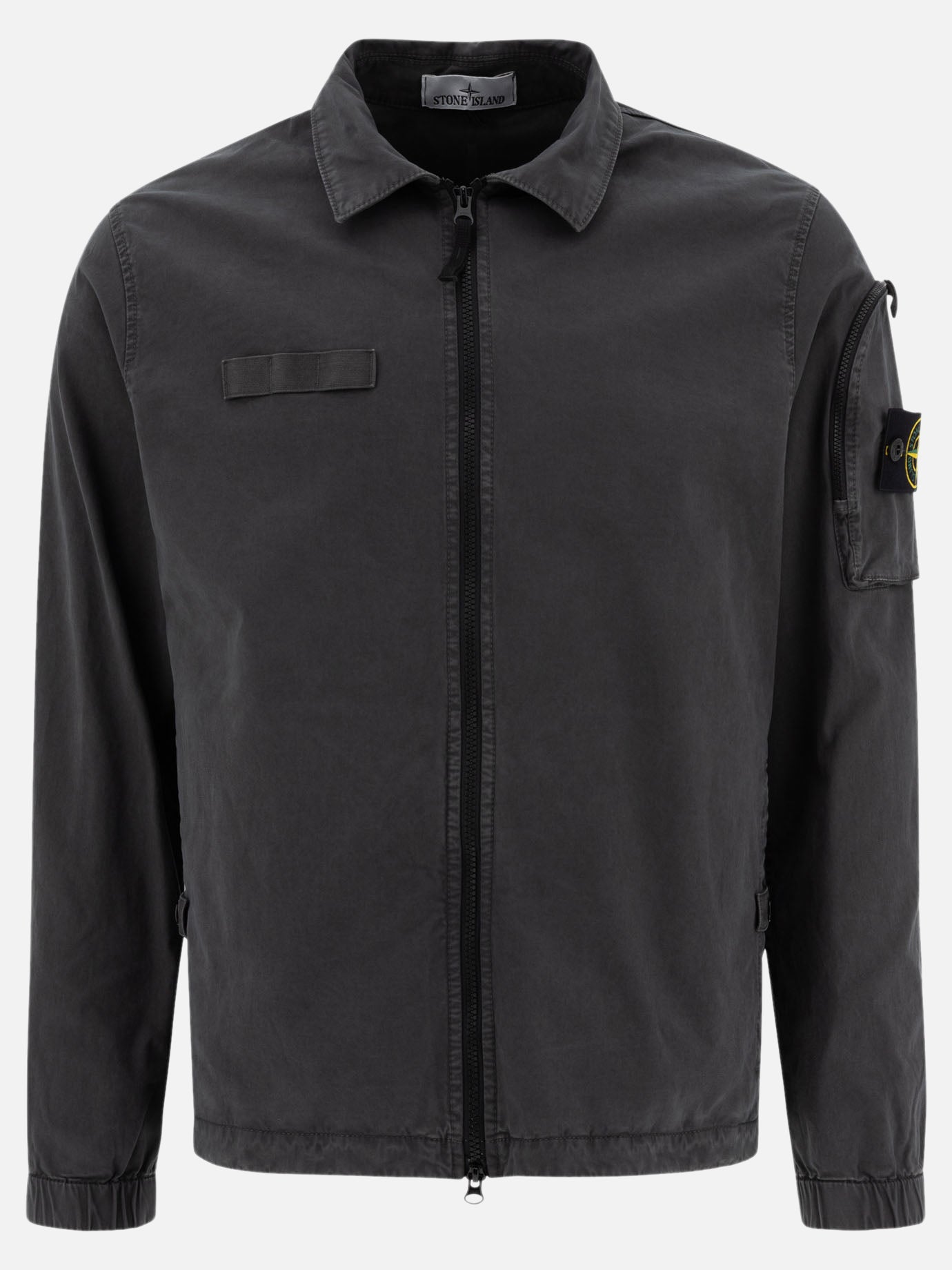 Stone Island Overshirt in cotone biologico effetto "Old" 19421923_M Grey 1