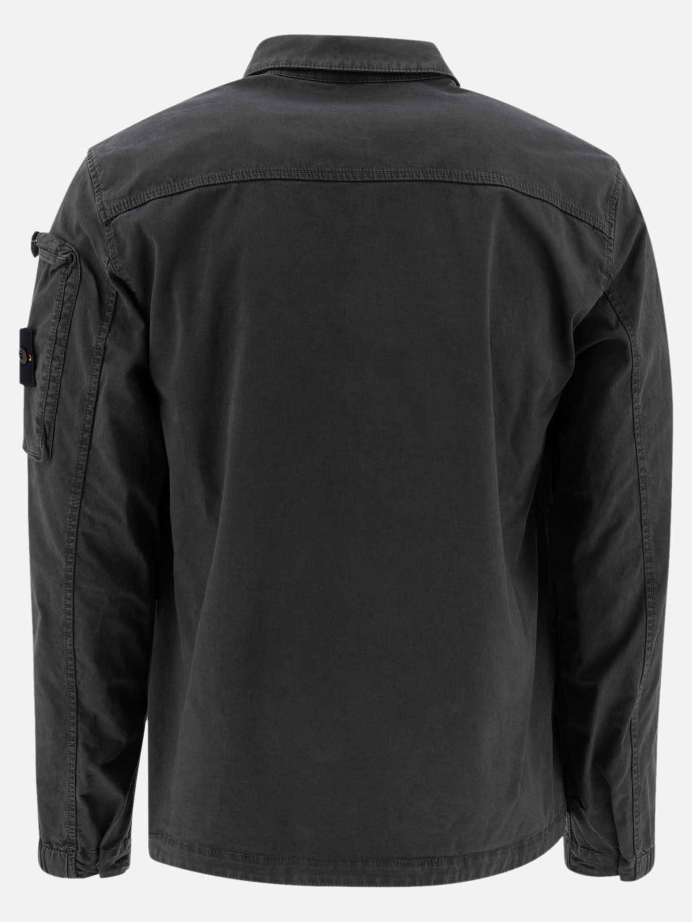 Stone Island Overshirt in cotone biologico effetto "Old" 19421923_M Grey 2
