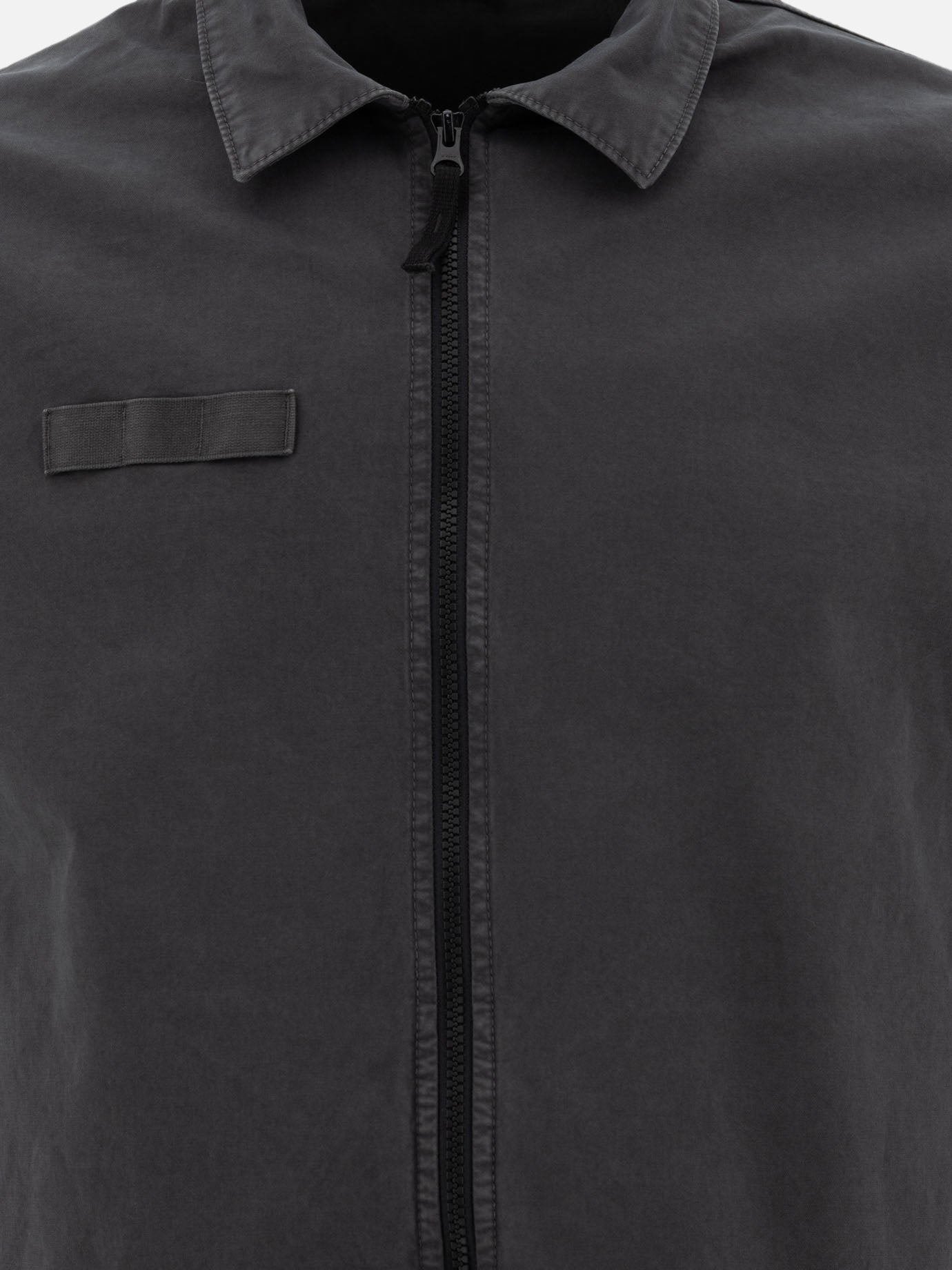 Stone Island Overshirt in cotone biologico effetto "Old" 19421923_M Grey 3
