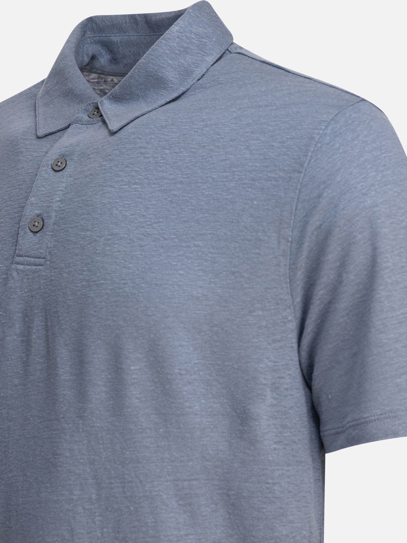 Vince Linen polo shirt 11966651_M Light blue 4