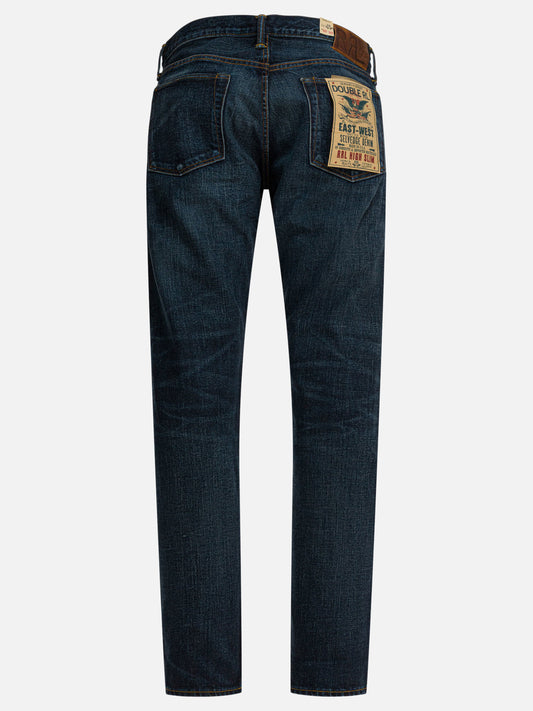 Straight-leg jeans Solid colour Blue - RRL by Ralph Lauren Men | PDP | VIETTI Online Store | 2