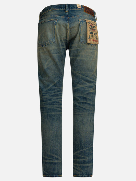 Straight-leg jeans Solid colour Blue - RRL by Ralph Lauren Men | PDP | VIETTI Online Store | 2