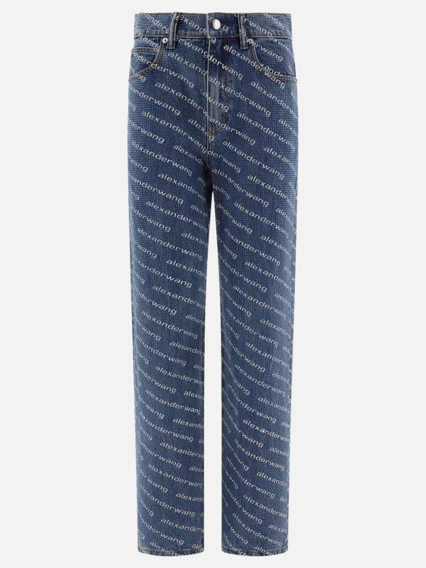 Jeans a gamba dritta Logo Blu - Alexander Wang Donna | PDP | VIETTI Online Store | Mobile_slide