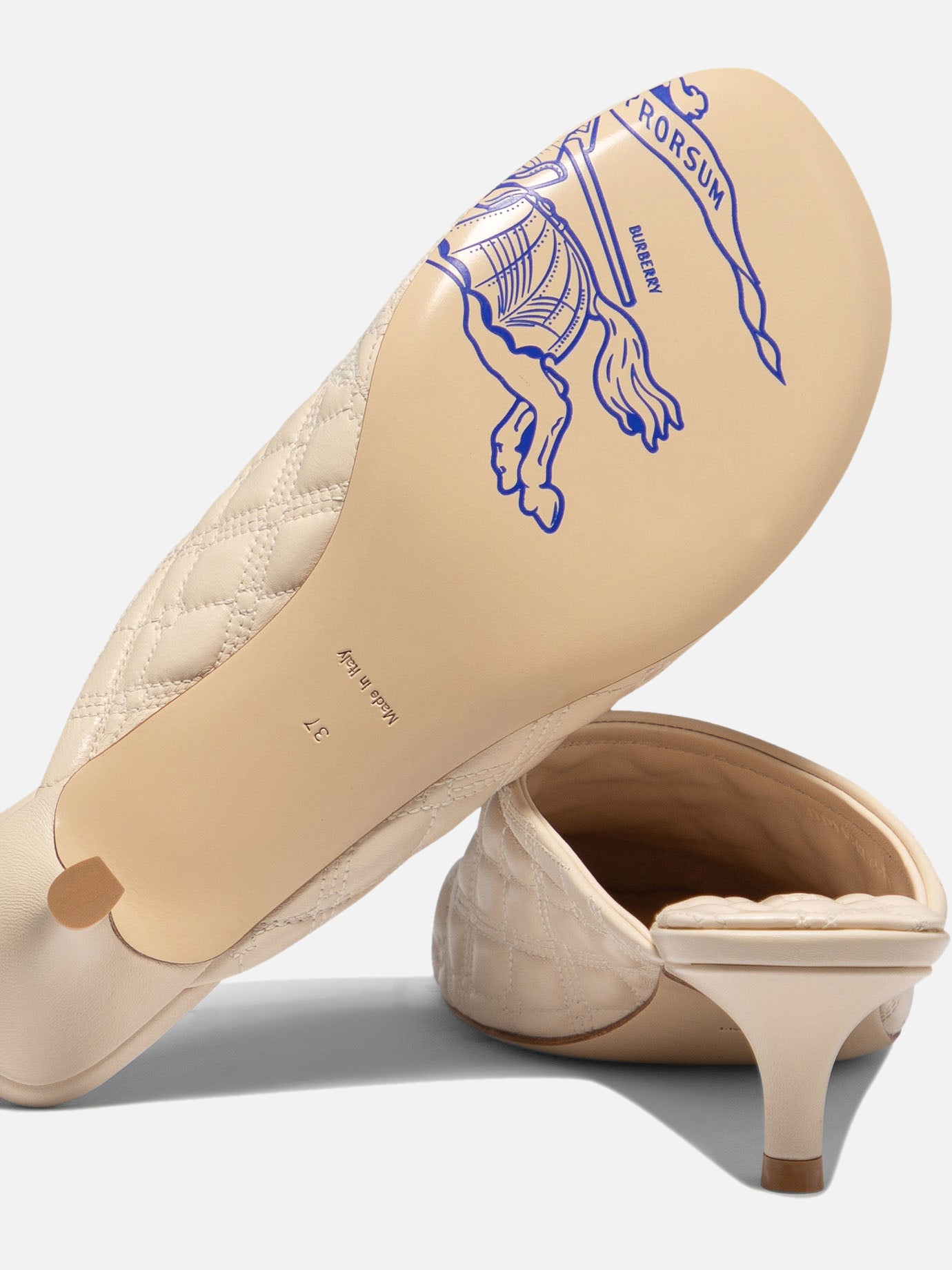 Mules 75% calf leather 25% polyester - 100% leather Beige - Burberry Women | PDP | VIETTI Online Store | Zoom-Modal_5