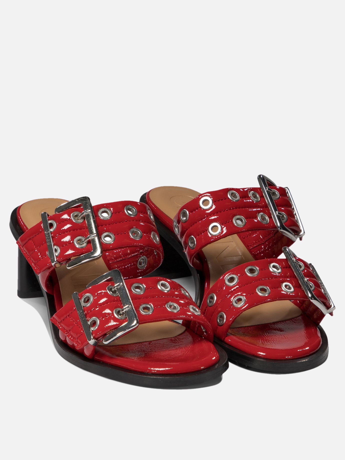 Ganni "Buckle" mules 16613102_36 Red 2