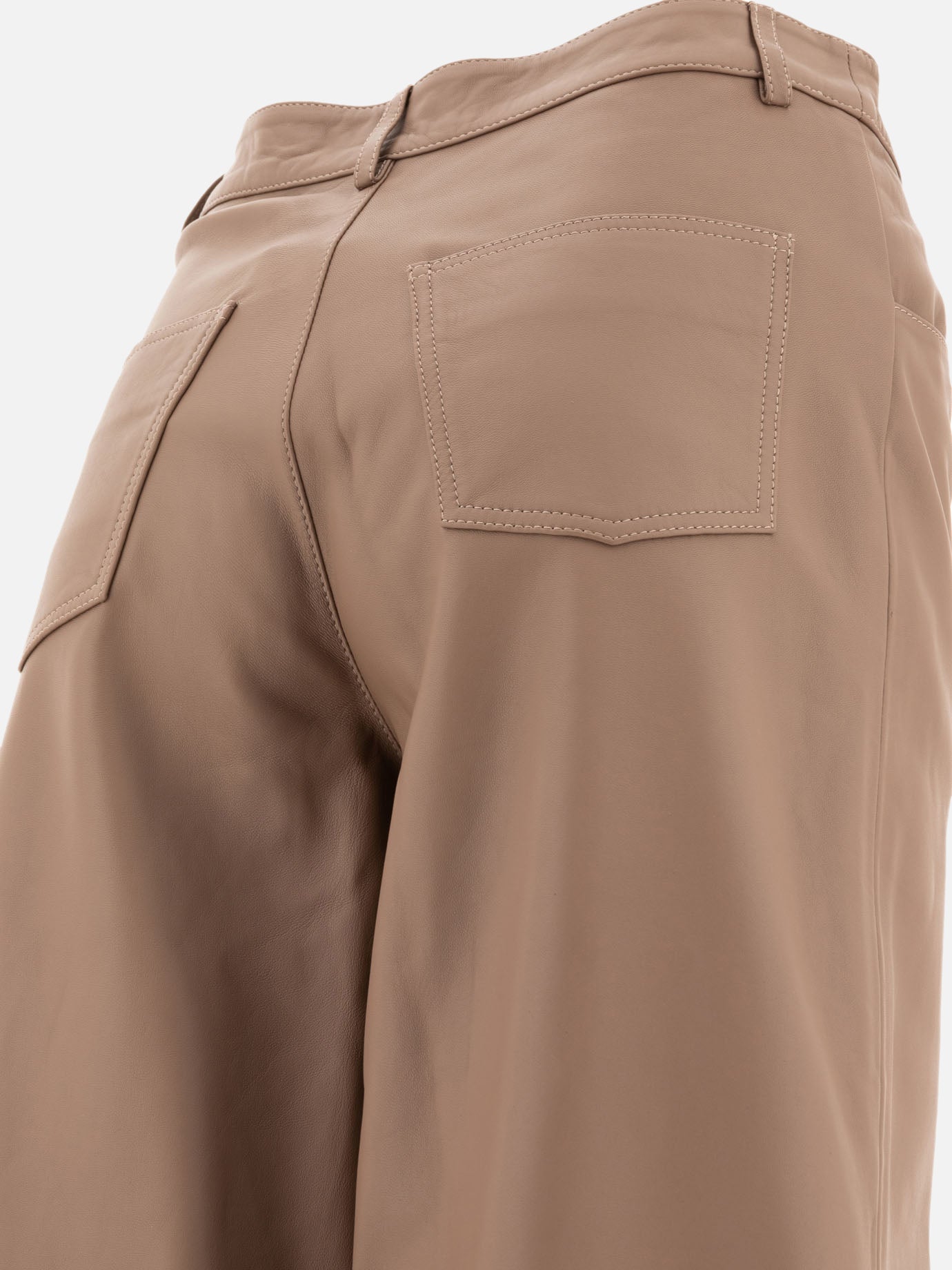 Loulou Studio "Figari" leather trousers 18067277_S Brown 4