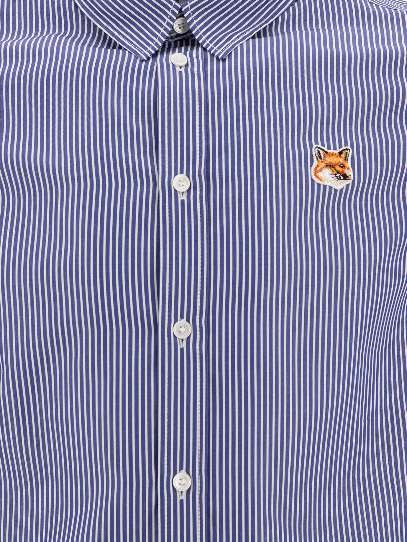 Maison Kitsuné "Fox Head" striped shirt 16386170_38 Blue 3