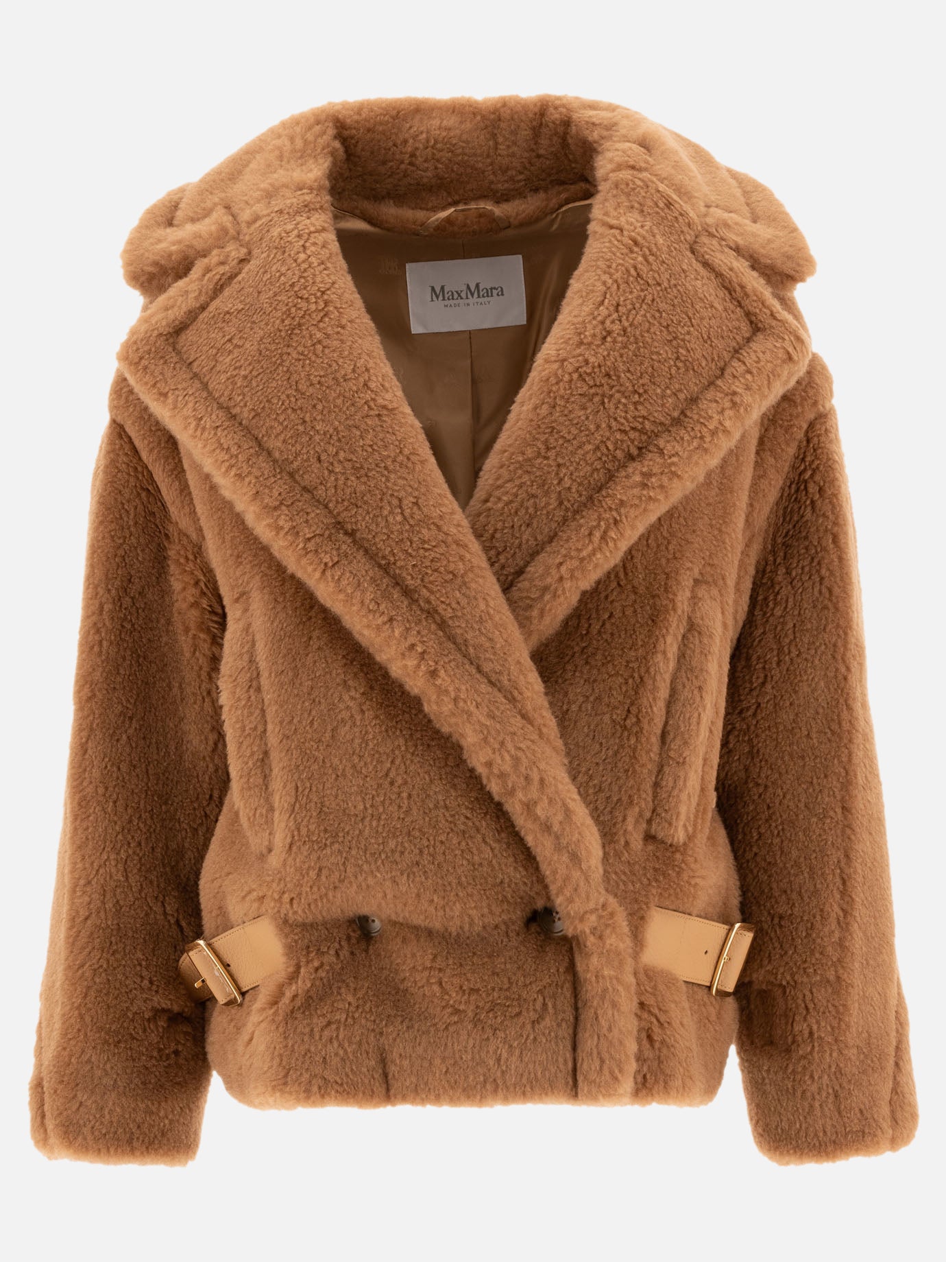 Max Mara Cappotto biker in tessuto Teddy 10268851_36 Beige 1