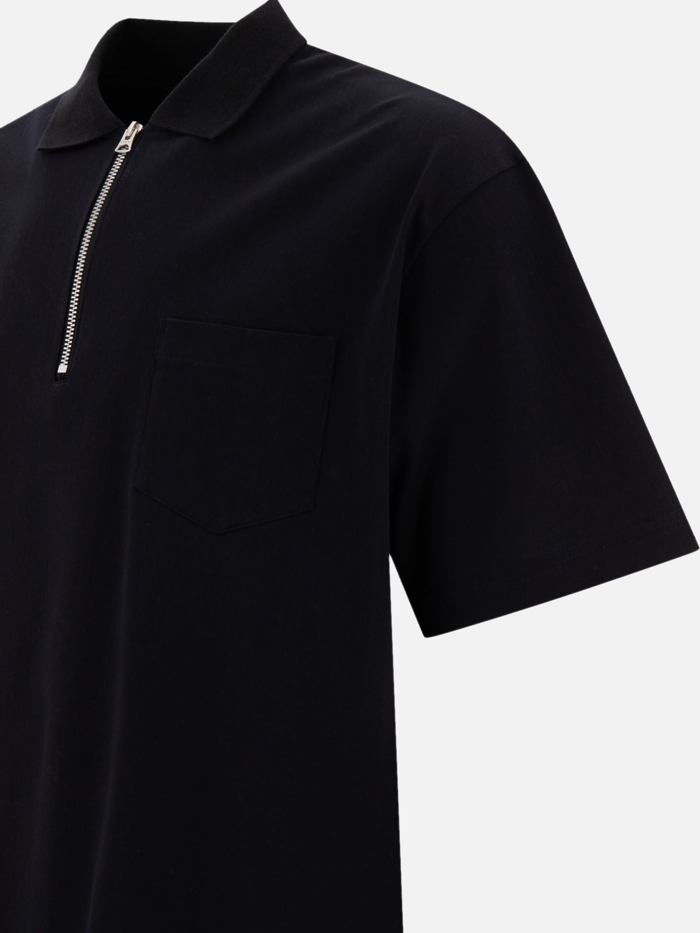 Sacai Polo con zip 15560900_2 Blue 4
