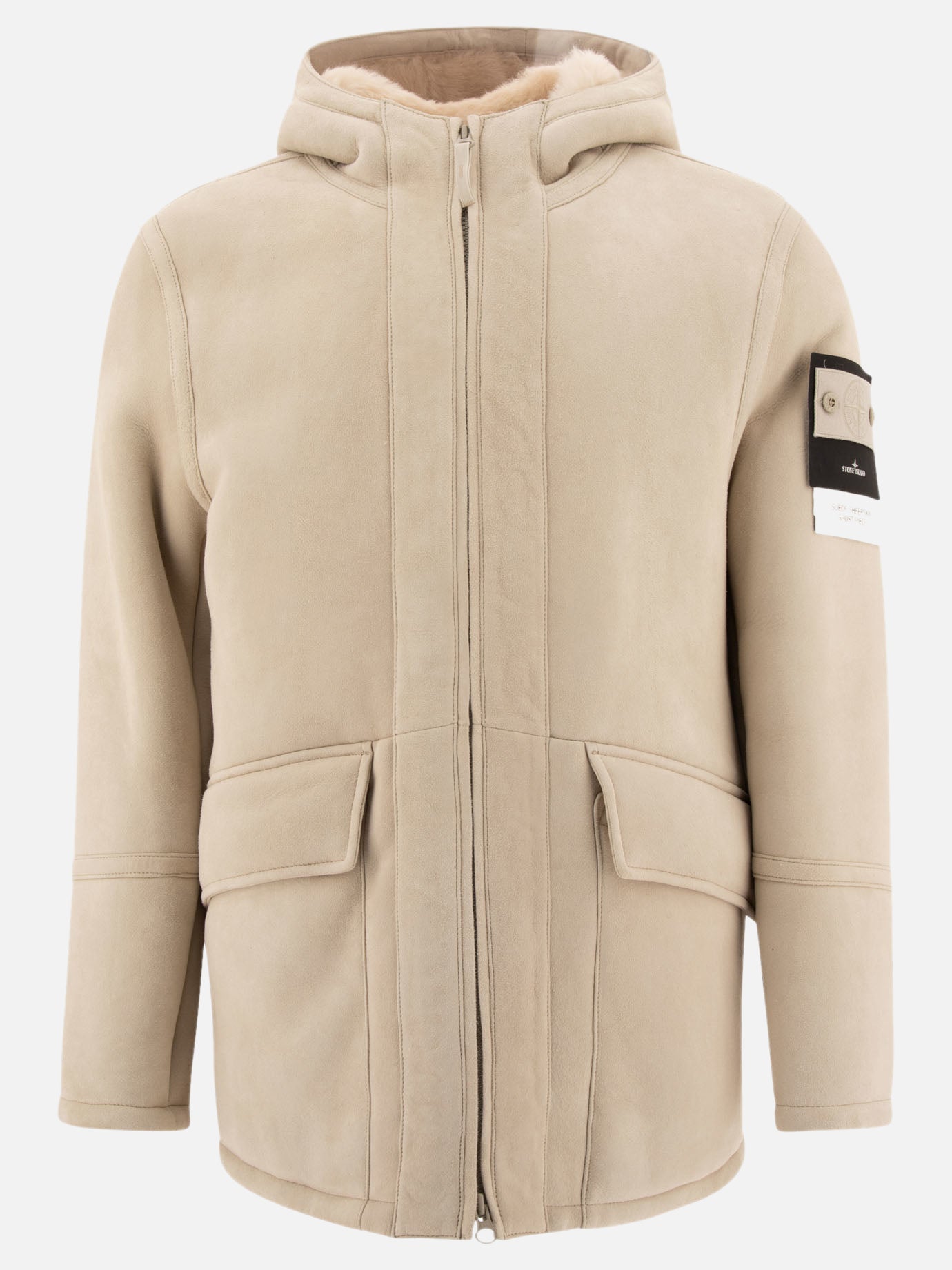 Stone Island Giacca scamosciata “Ghost” 19900628_L Beige 1