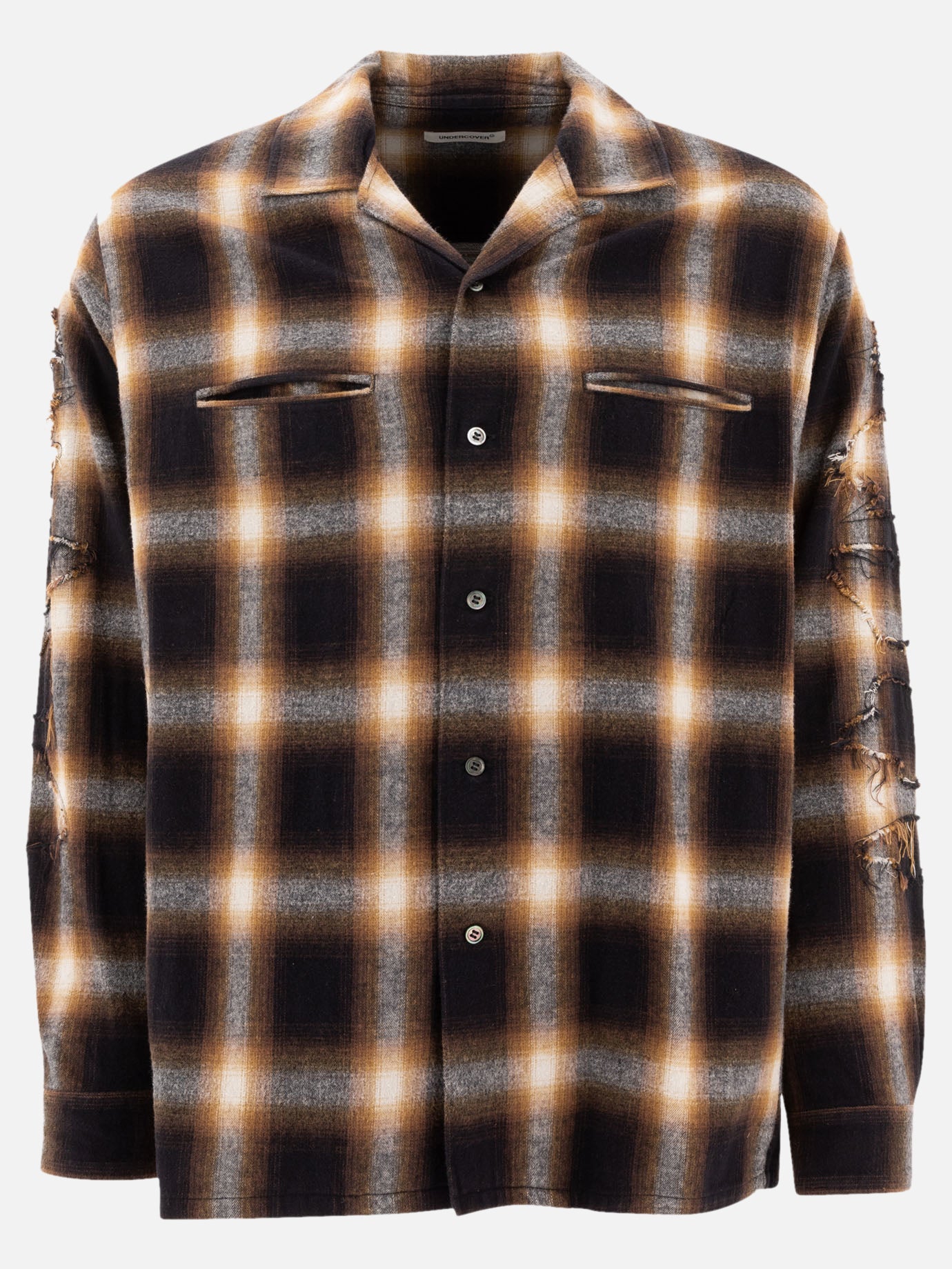 Undercover Camicia check 15595365_3 Brown 1