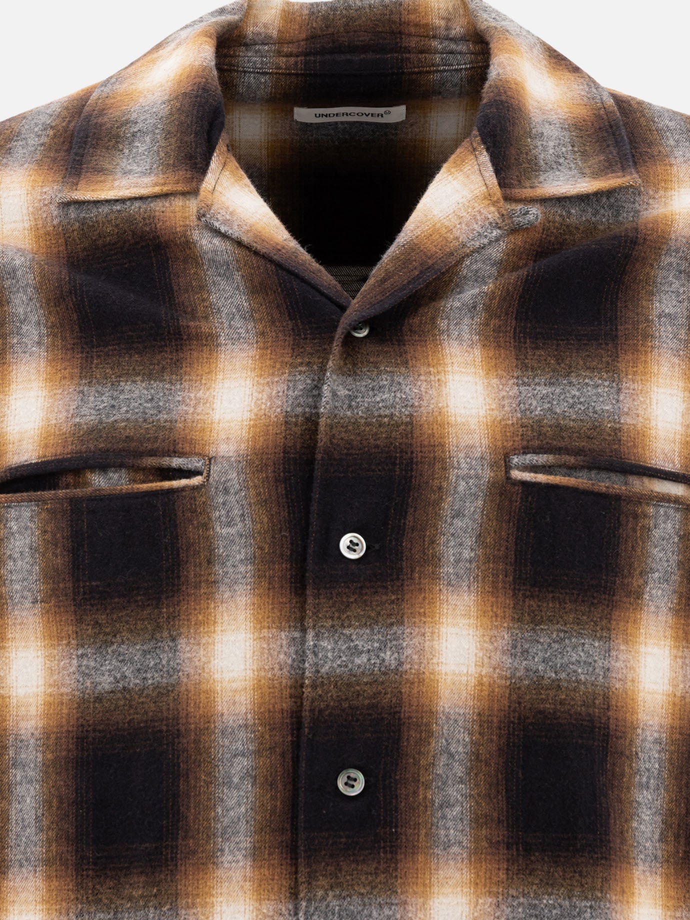 Undercover Camicia check 15595365_3 Brown 3