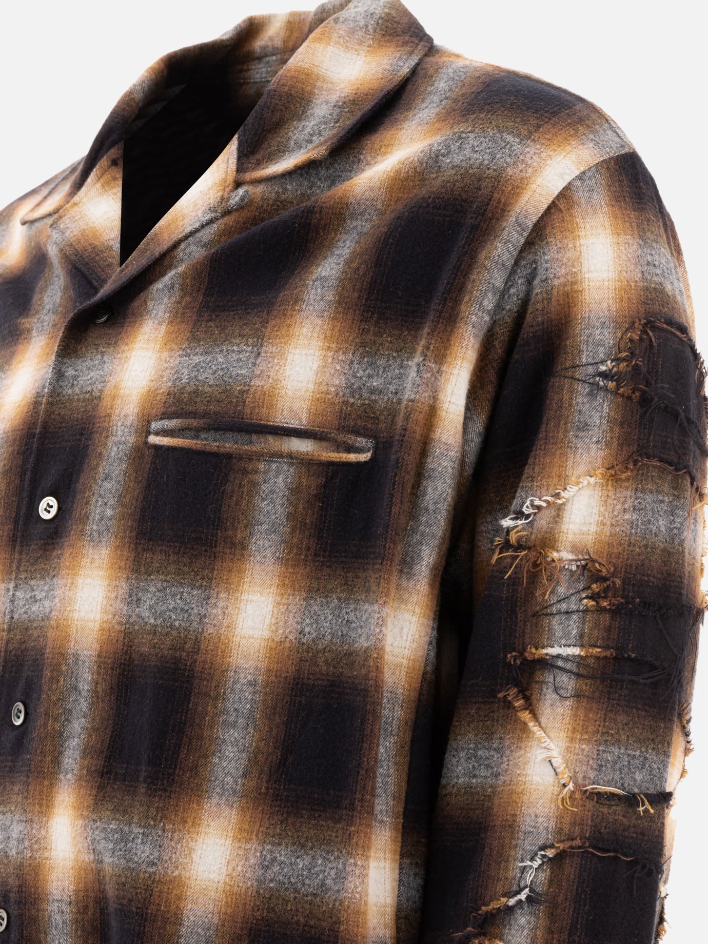 Undercover Camicia check 15595365_3 Brown 4