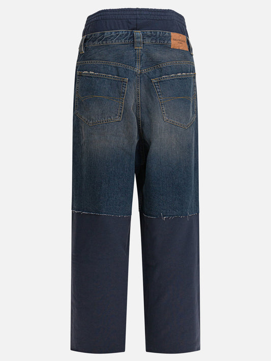 Wide-leg jeans Solid colour Blue - Balenciaga Men | PDP | VIETTI Online Store | 2