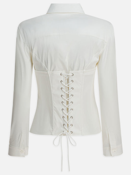 Casual shirts Solid colour White - Balenciaga Women | PDP | VIETTI Online Store | 2