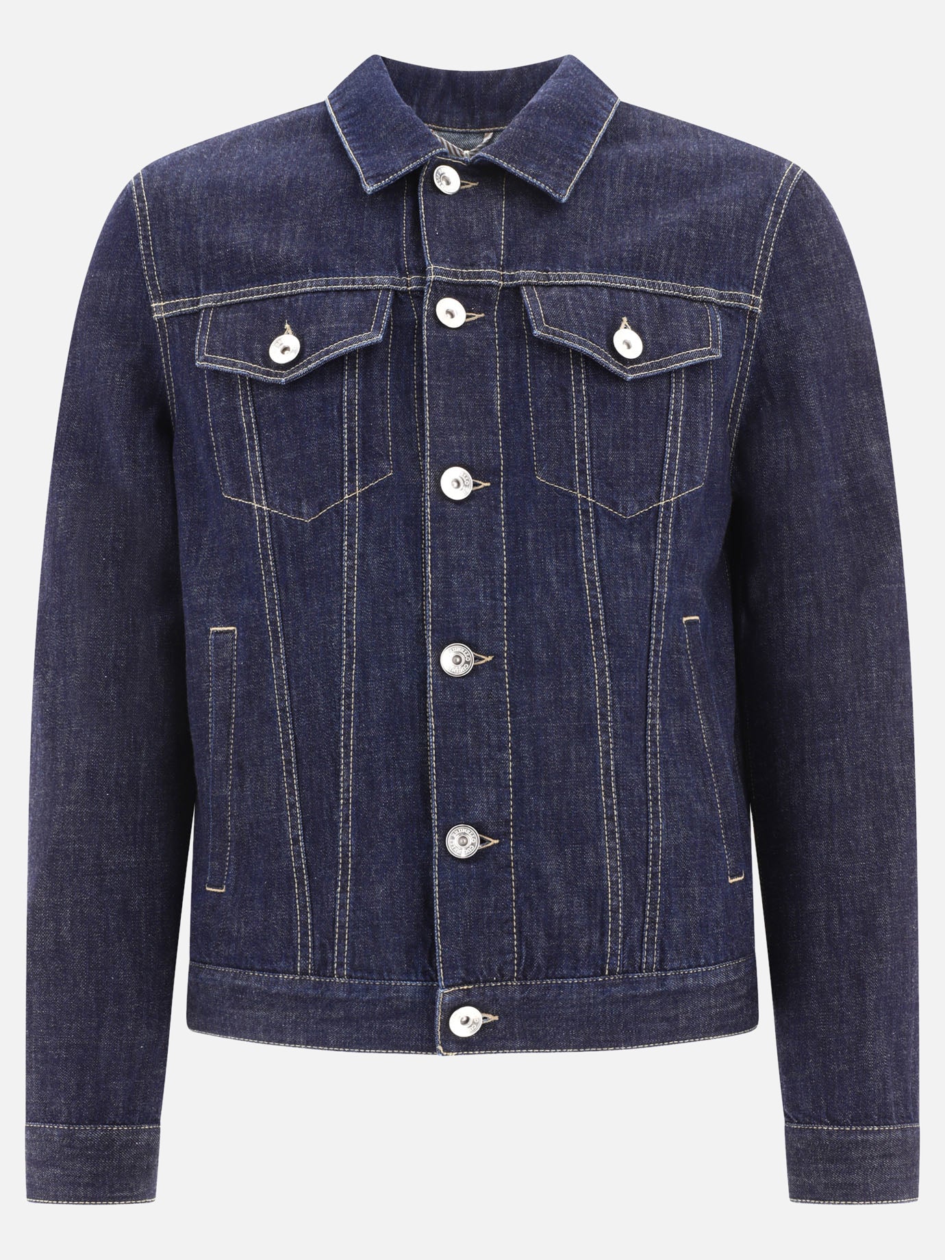 Giacche in denim 100% cotton  Blu - Brunello Cucinelli Uomo | PDP | VIETTI Online Store | Zoom-Modal
