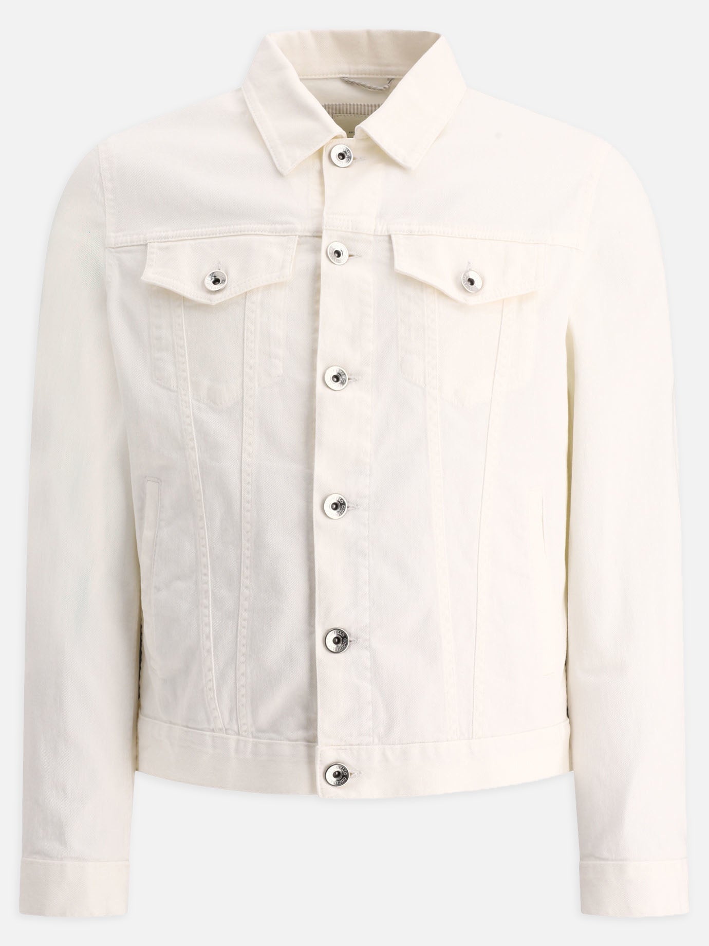 Overshirt jackets Solid colour  White - Brunello Cucinelli Men | PDP | VIETTI Online Store | Zoom-Modal
