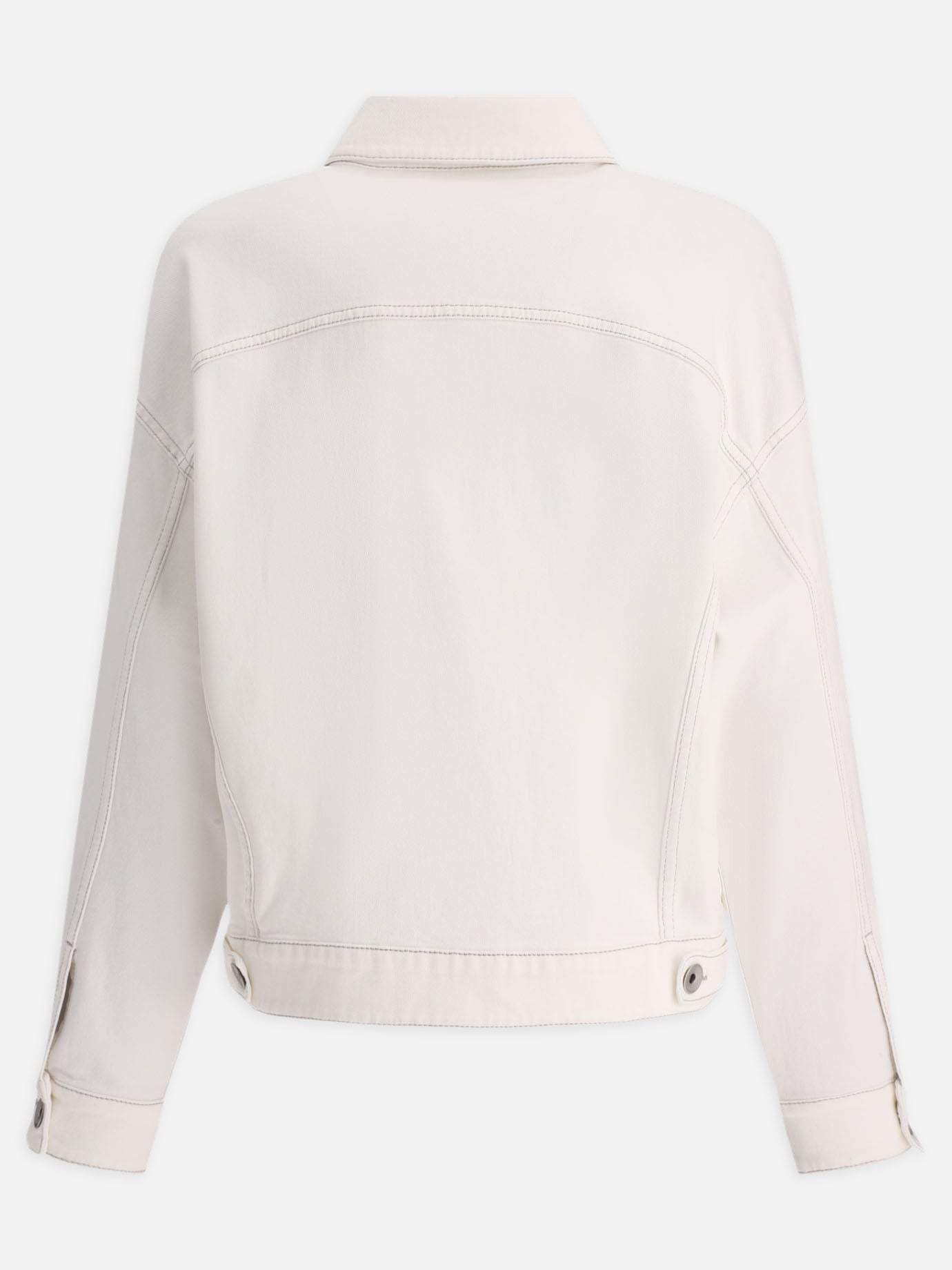 Giacche in denim 98% cotton 2% elastane  Bianco - Brunello Cucinelli Donna | PDP | VIETTI Online Store | Zoom-Modal_2
