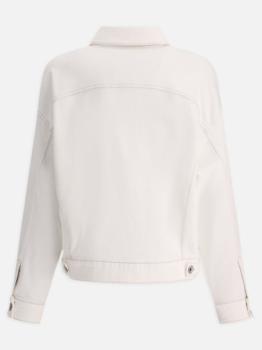 Giacche in denim 98% cotton 2% elastane  Bianco - Brunello Cucinelli Donna | PLP | VIETTI Online Store | 2
