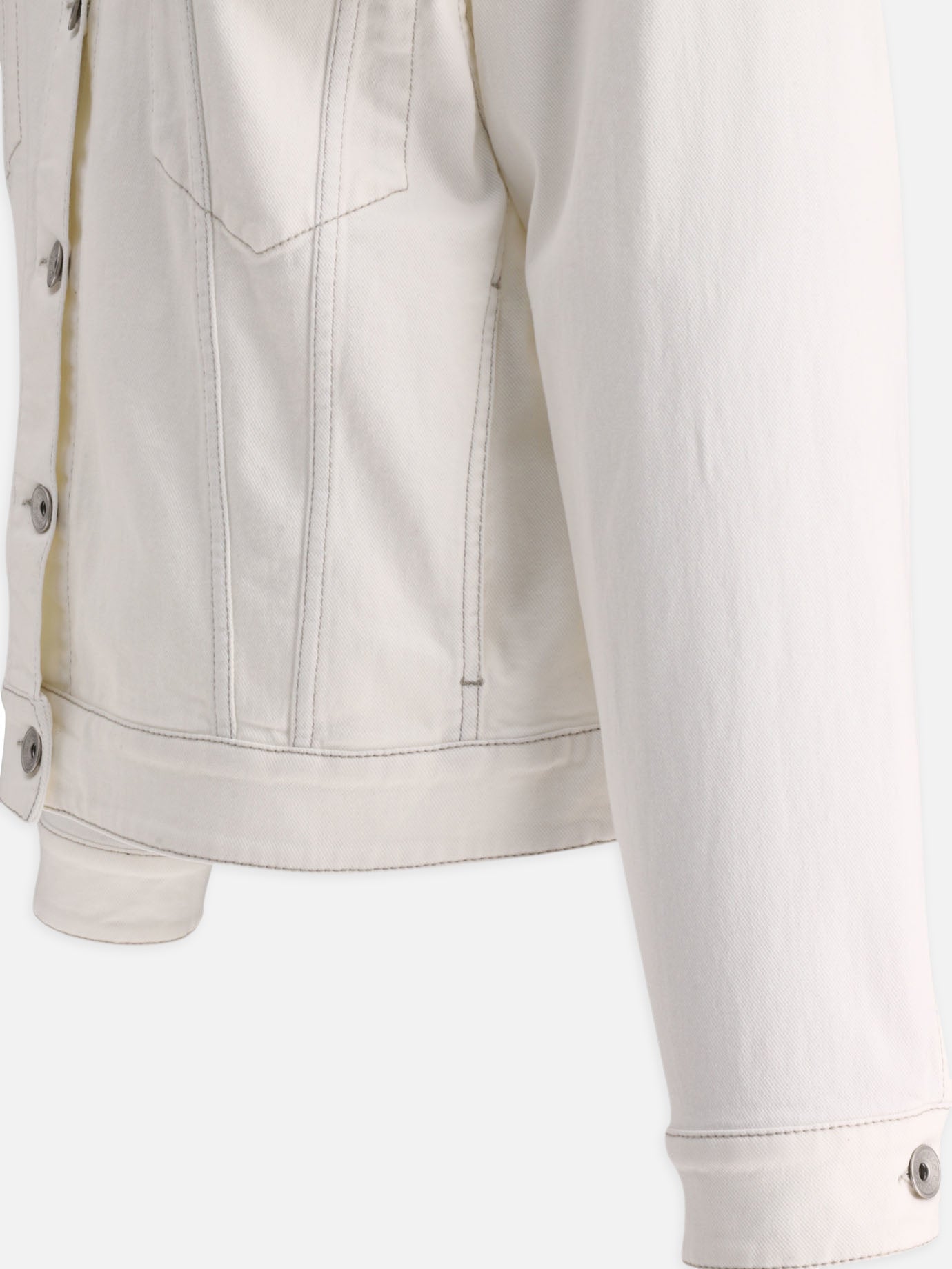 Giacche in denim 98% cotton 2% elastane  Bianco - Brunello Cucinelli Donna | PDP | VIETTI Online Store | Zoom-Modal_4
