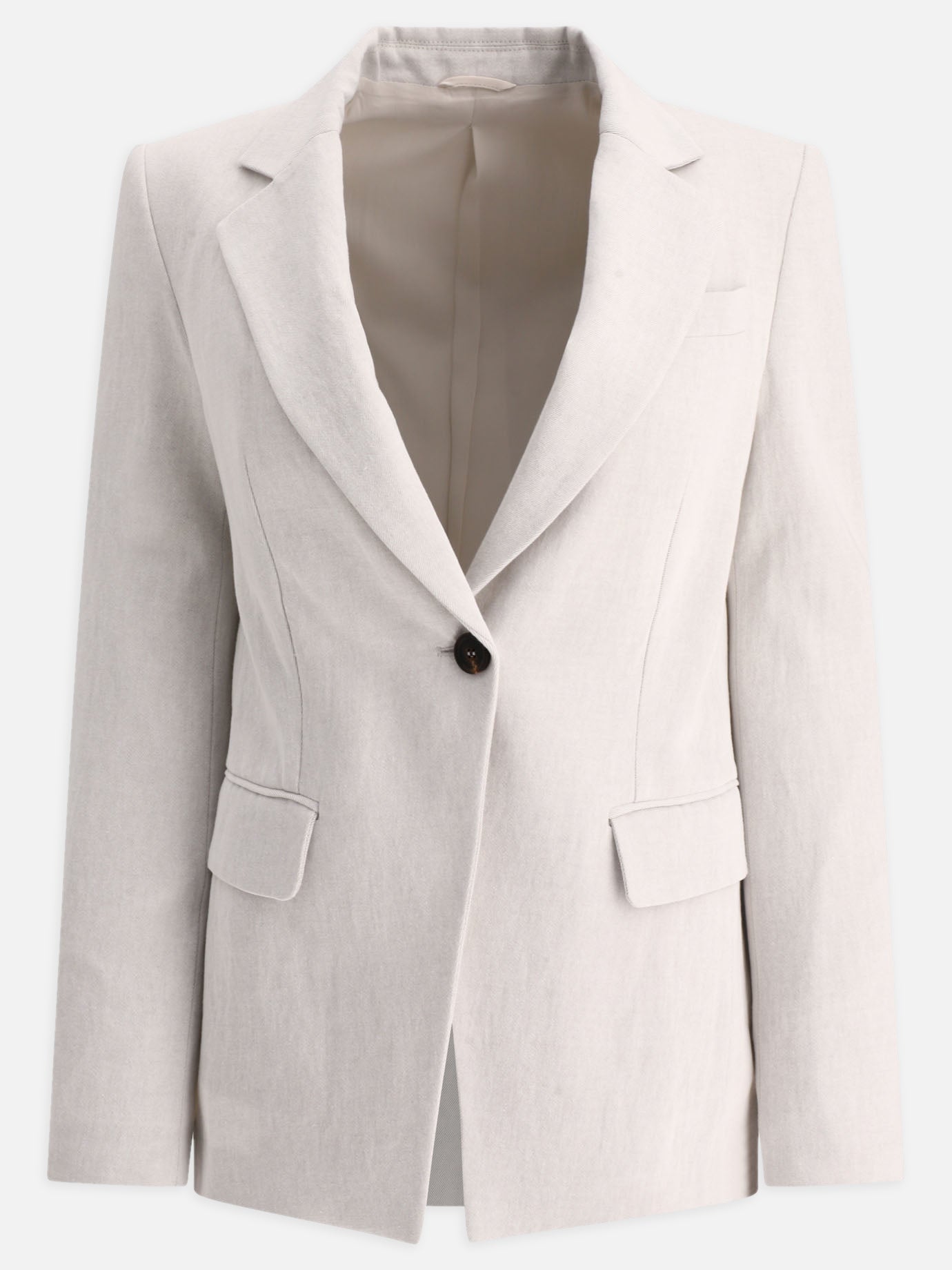 Blazer 80% cotton 20% linen  Grigio - Brunello Cucinelli Donna | PDP | VIETTI Online Store | Zoom-Modal
