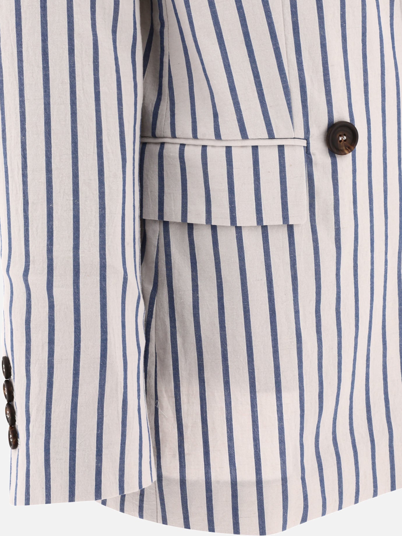 Blazer 95% cotton 3% linen 2% ramie  Azzurro - Brunello Cucinelli Donna | PDP | VIETTI Online Store | Zoom-Modal_4
