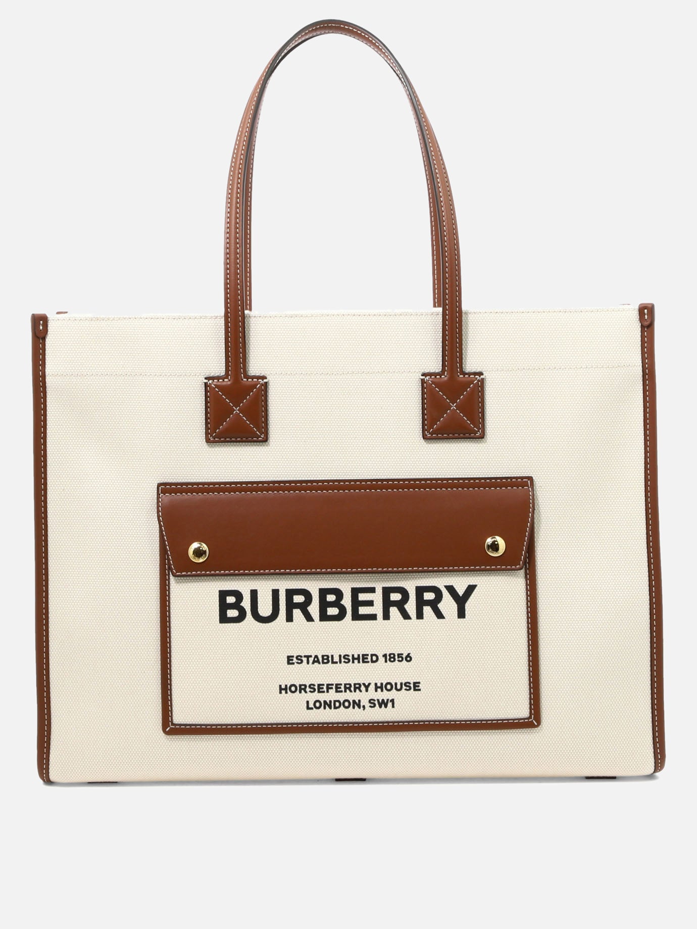 Large bags 100% cotton  Beige - Burberry Women | PDP | VIETTI Online Store | Zoom-Modal
