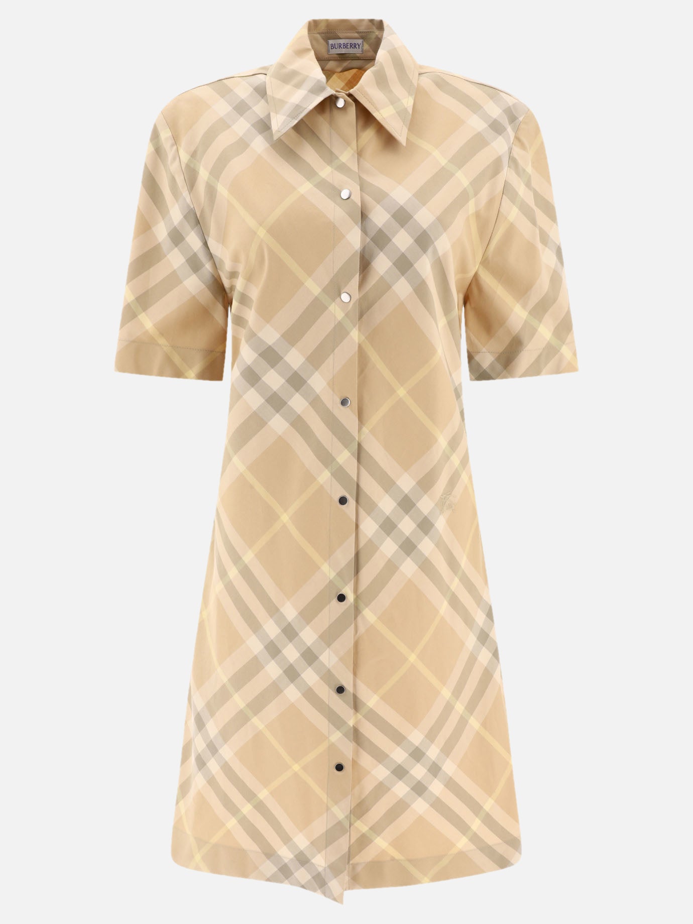 Mini dresses 100% cotton  Beige - Burberry Women | PDP | VIETTI Online Store | Zoom-Modal
