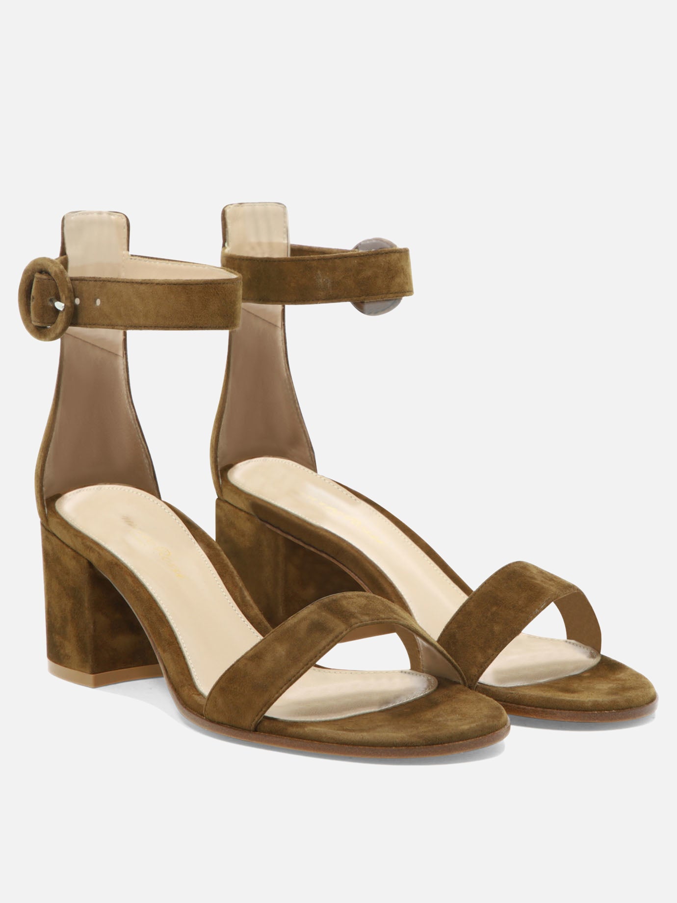 Heeled sandals 100% suede - 100% leather  Brown - Gianvito Rossi Women | PDP | VIETTI Online Store | Zoom-Modal_2
