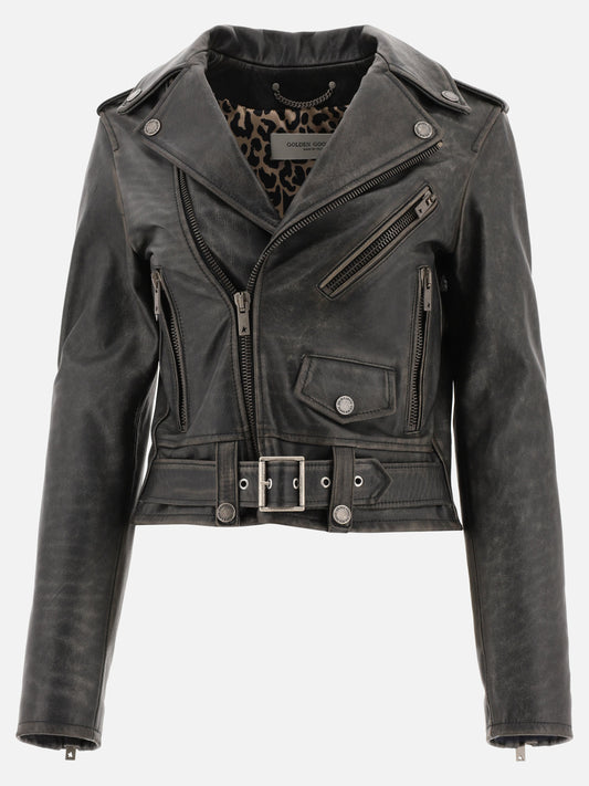 Giacche in pelle 100% leather  Nero - Golden Goose Donna | PLP | VIETTI Online Store 
