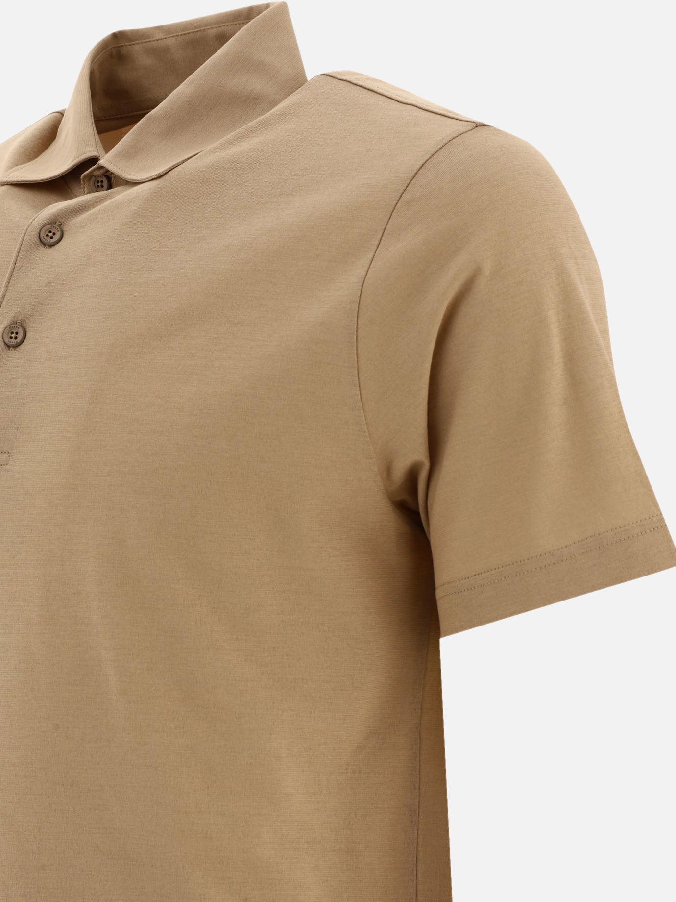 Polo shirts with buttons 100% cotton  Beige - Herno Men | PDP | VIETTI Online Store | thumbnail_4