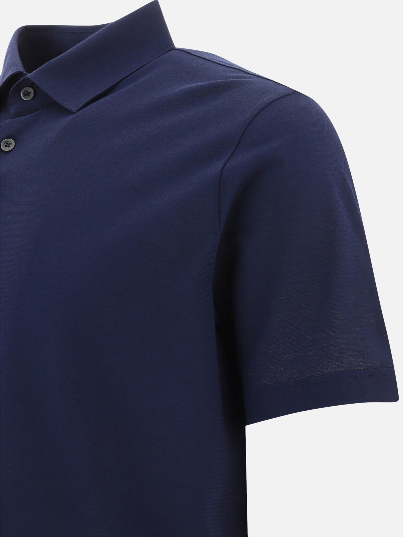 Crêpe jersey polo shirt