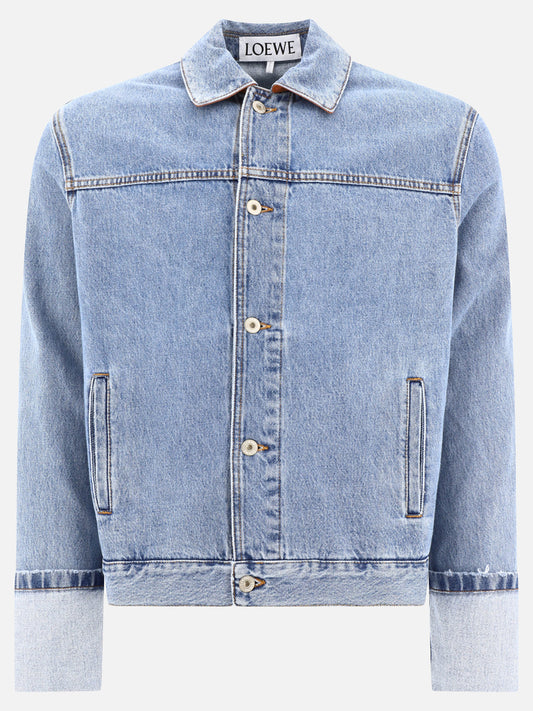 Giacche in denim 80% cotton 20% leather  Azzurro - Loewe Uomo | PLP | VIETTI Online Store 
