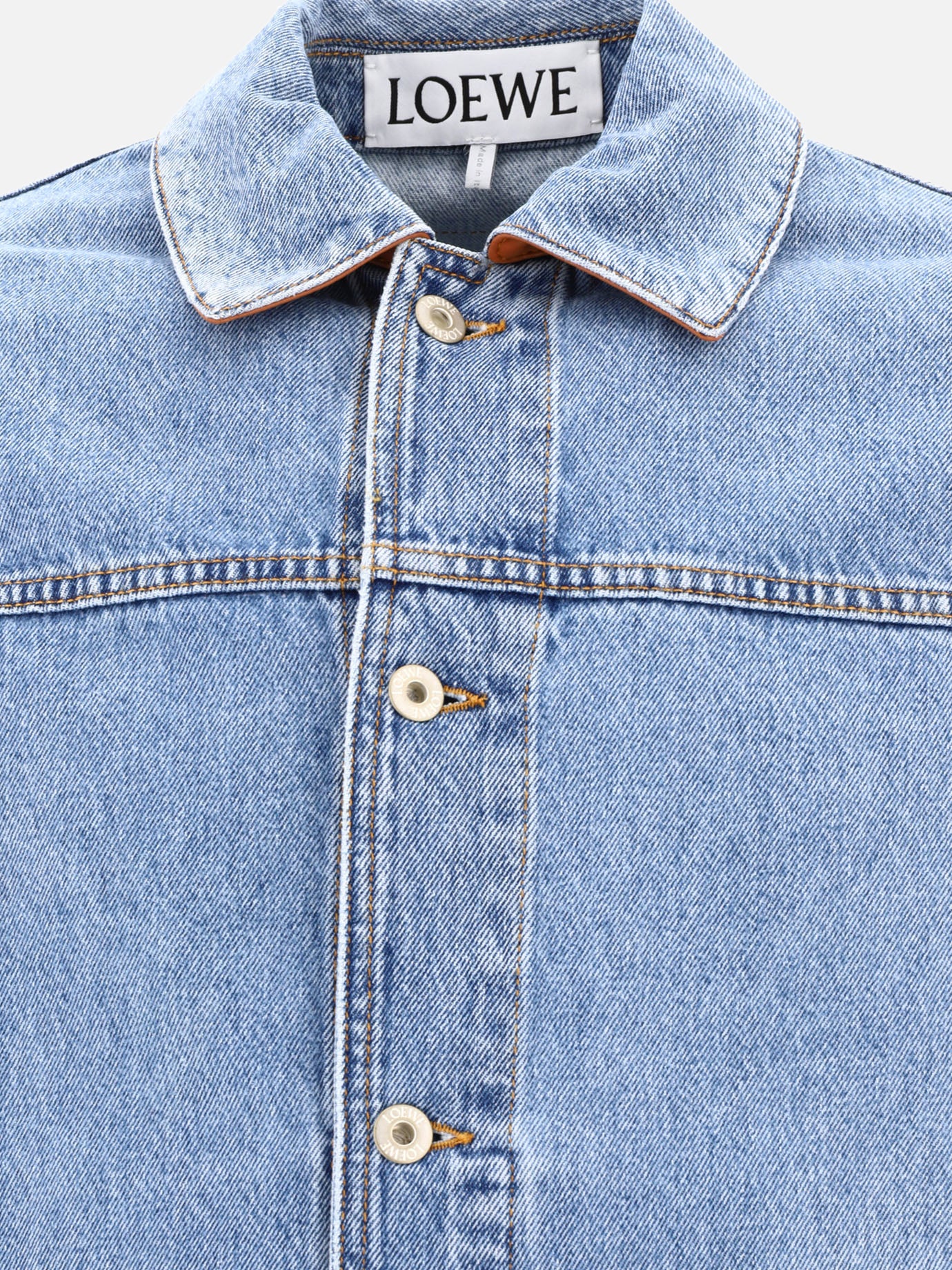 Giacche in denim 80% cotton 20% leather  Azzurro - Loewe Uomo | PDP | VIETTI Online Store | thumbnail_3
