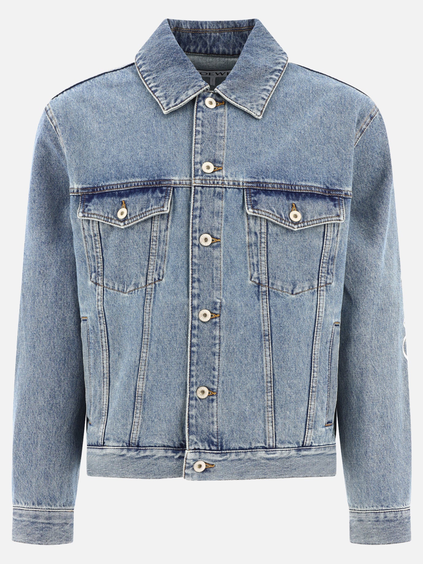 Giacche in denim 95% cotton 5% leather  Blu - Loewe Uomo | PDP | VIETTI Online Store | Zoom-Modal
