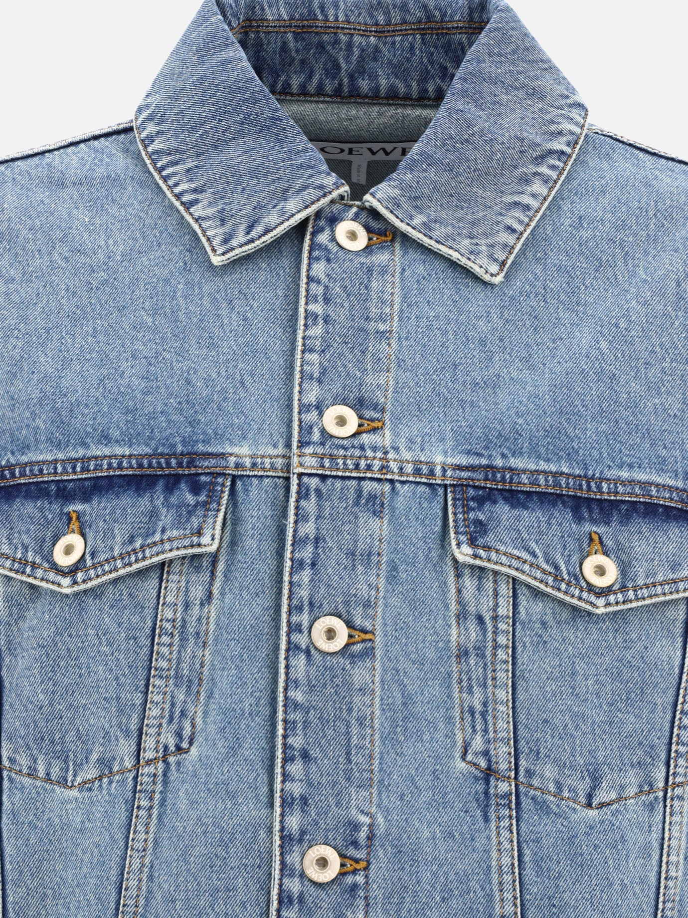 Giacche in denim 95% cotton 5% leather  Blu - Loewe Uomo | PDP | VIETTI Online Store | thumbnail_3