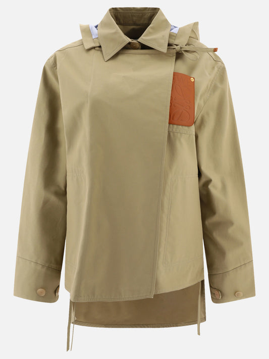 Impermeabili & Trench 90% cotton 10% leather  Beige - Loewe Donna | PLP | VIETTI Online Store 
