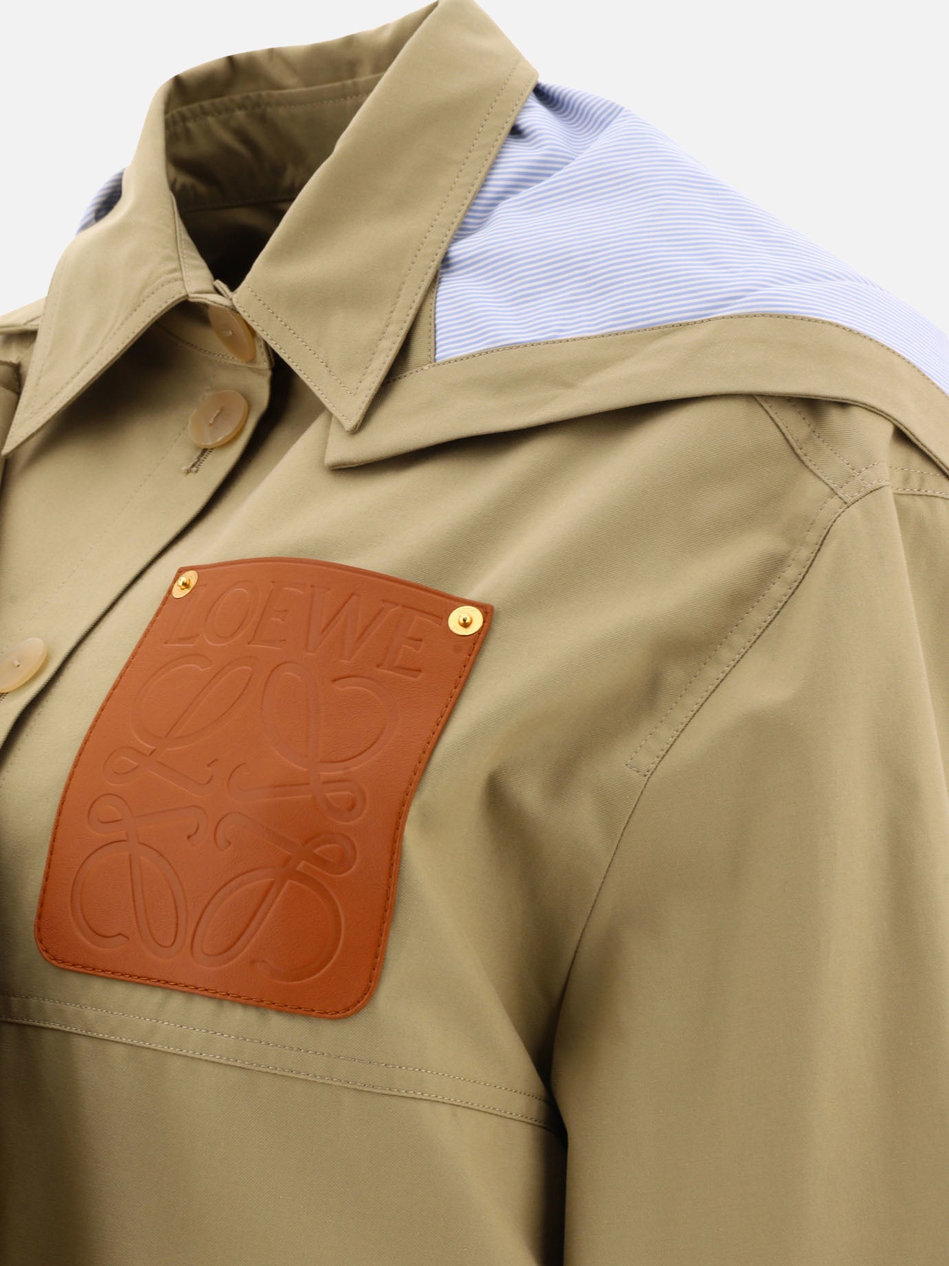 Impermeabili & Trench 90% cotton 10% leather  Beige - Loewe Donna | PDP | VIETTI Online Store | Zoom-Modal_3
