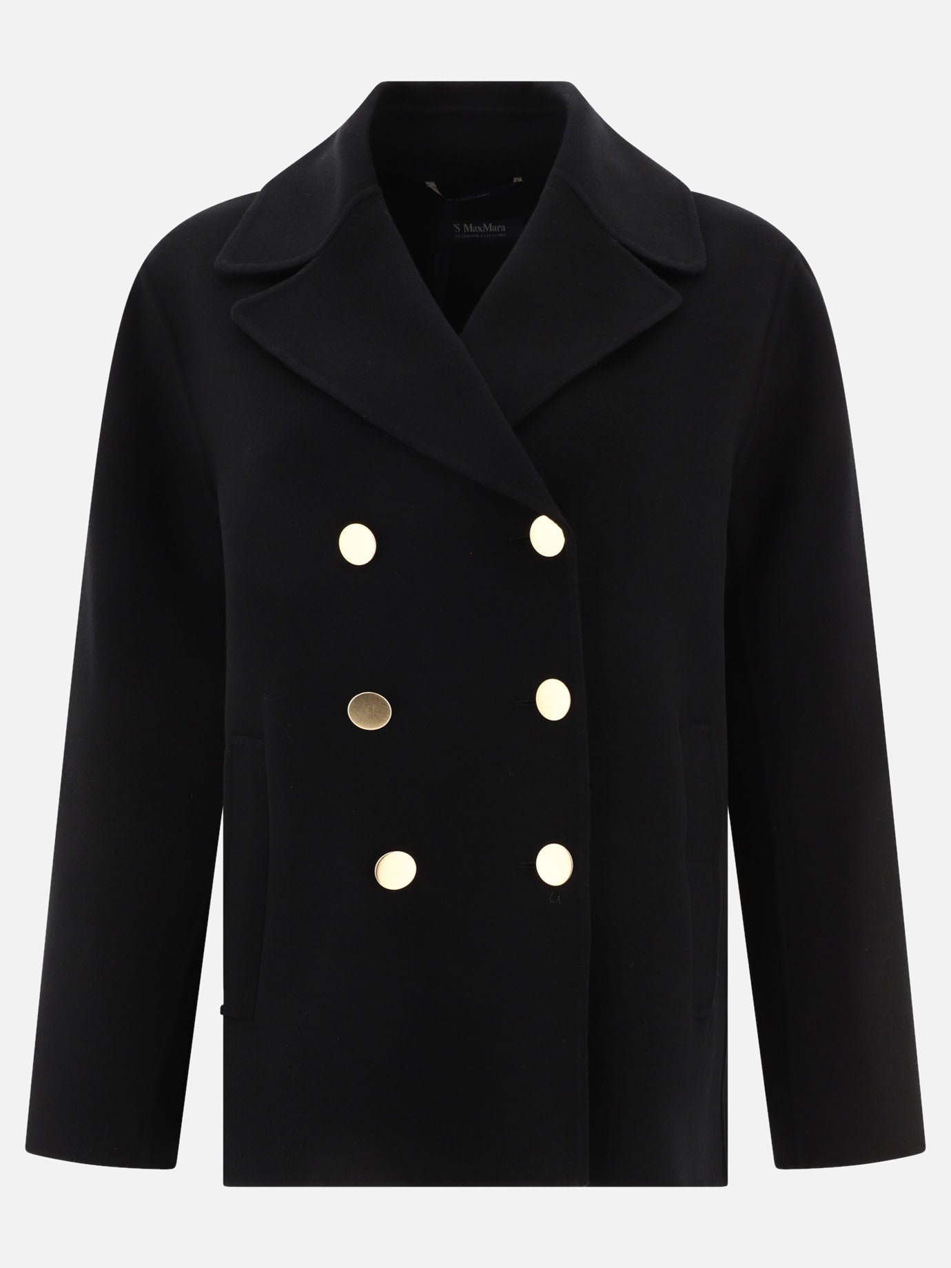 Cappotti corti 100% virgin wool  Nero - Max Mara S Donna | PDP | VIETTI Online Store | thumbnail