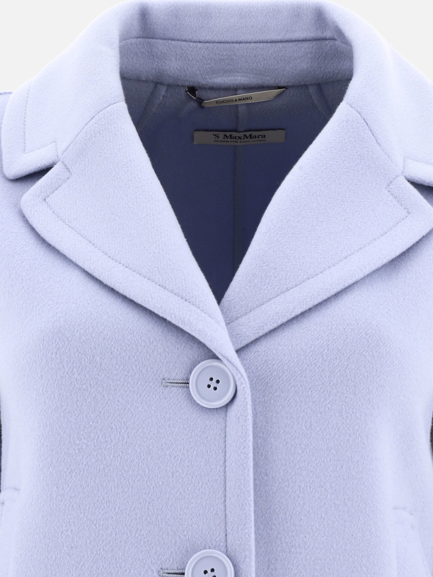 Cappotti corti 100% virgin wool  Azzurro - Max Mara S Donna | PDP | VIETTI Online Store | thumbnail_3