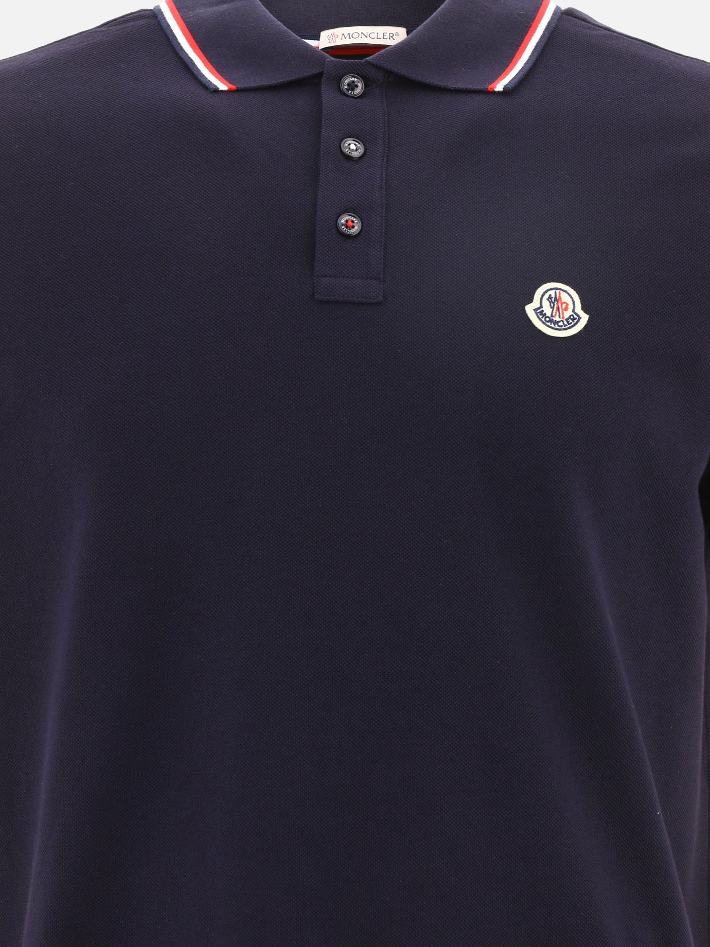 Polo shirts with buttons Logo  Blue - Moncler Men | PDP | VIETTI Online Store | thumbnail_3