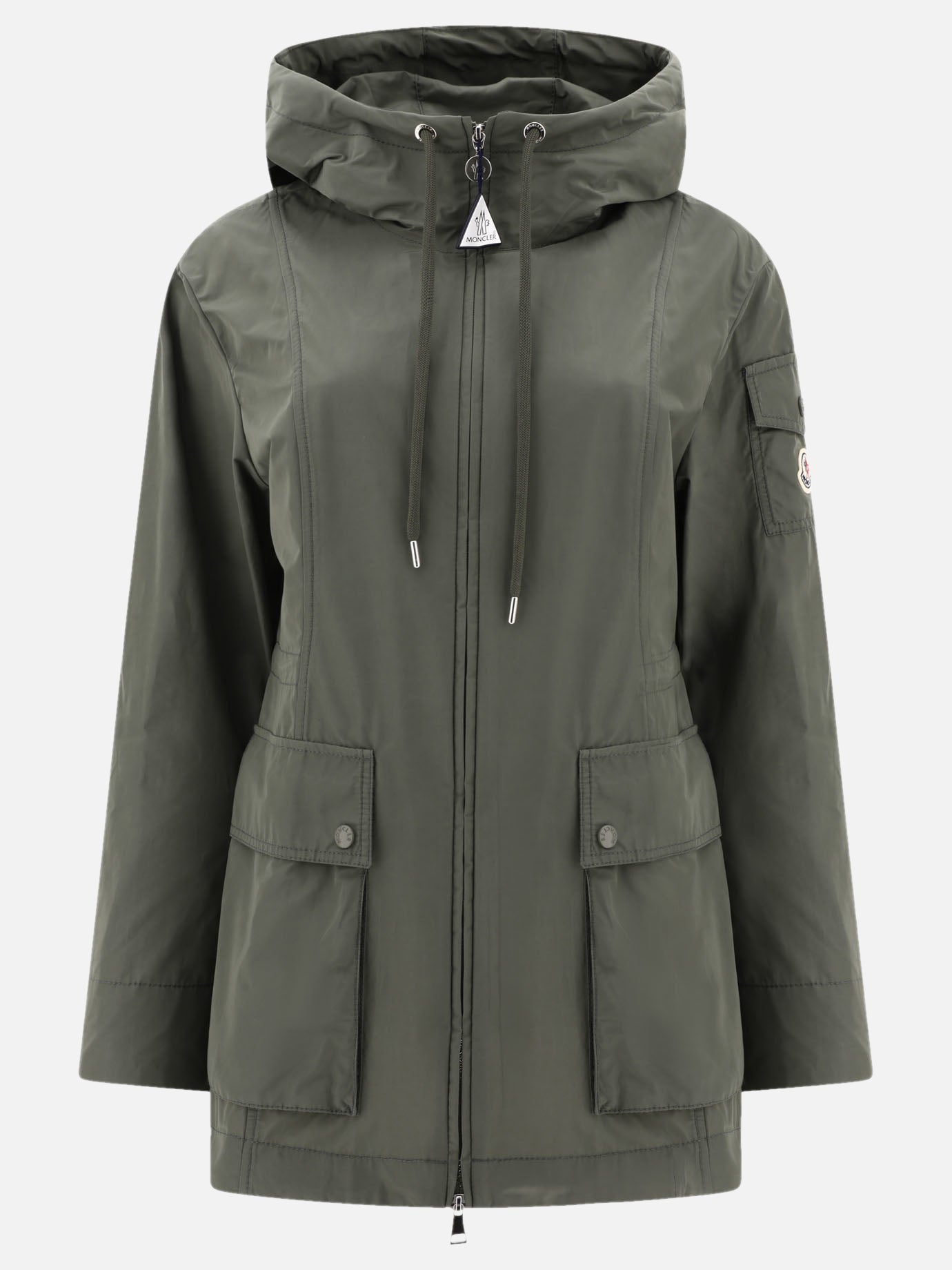 Impermeabili & Trench 60% polyester 40% cotton  Verde - Moncler Donna | PDP | VIETTI Online Store | Zoom-Modal
