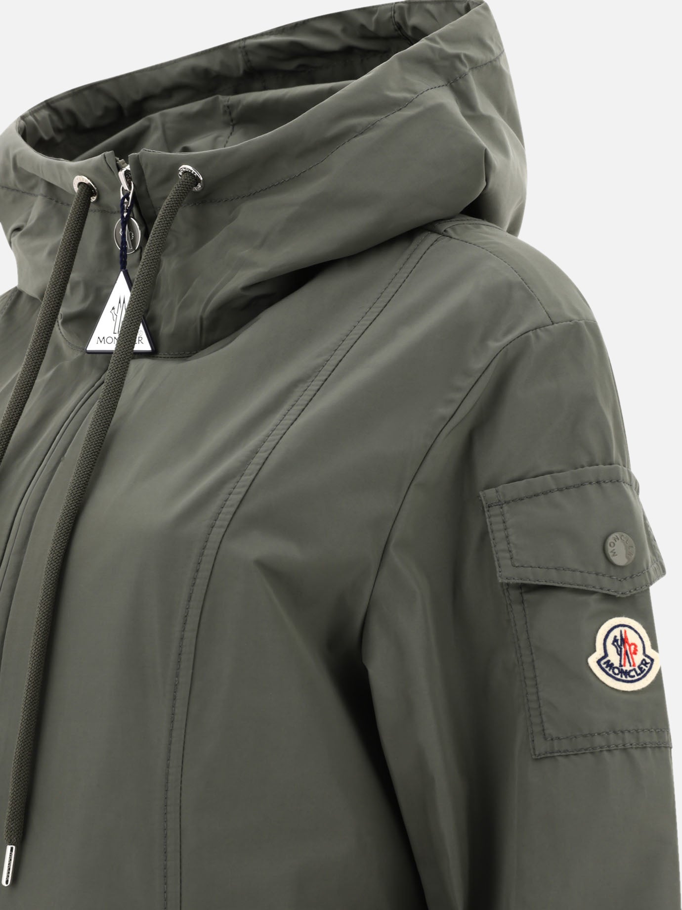 Impermeabili & Trench 60% polyester 40% cotton  Verde - Moncler Donna | PDP | VIETTI Online Store | thumbnail_4