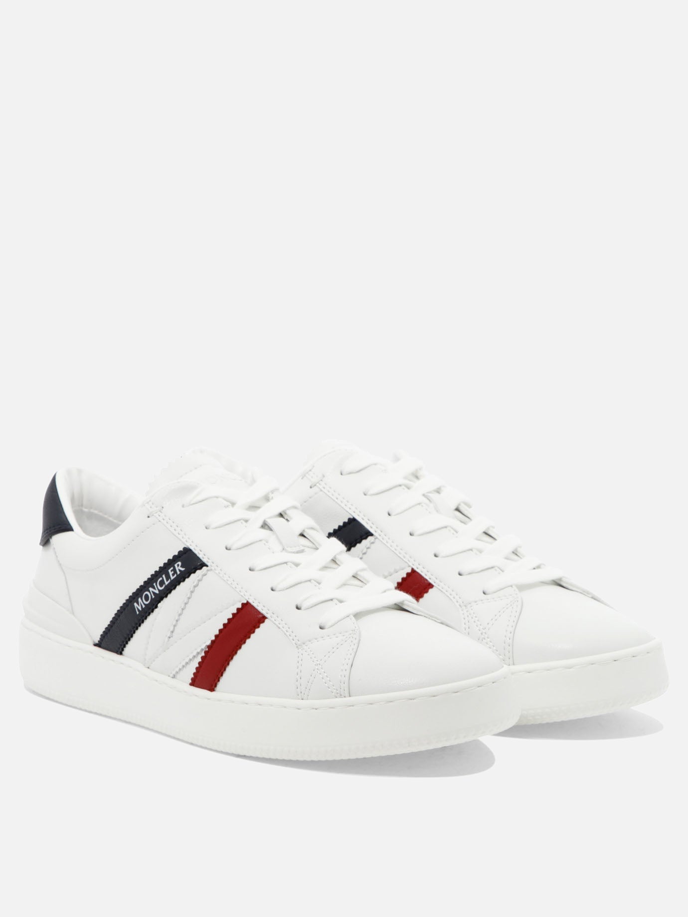 Low top sneakers 100% leather - 100% rubber  White - Moncler Men | PDP | VIETTI Online Store | thumbnail_2