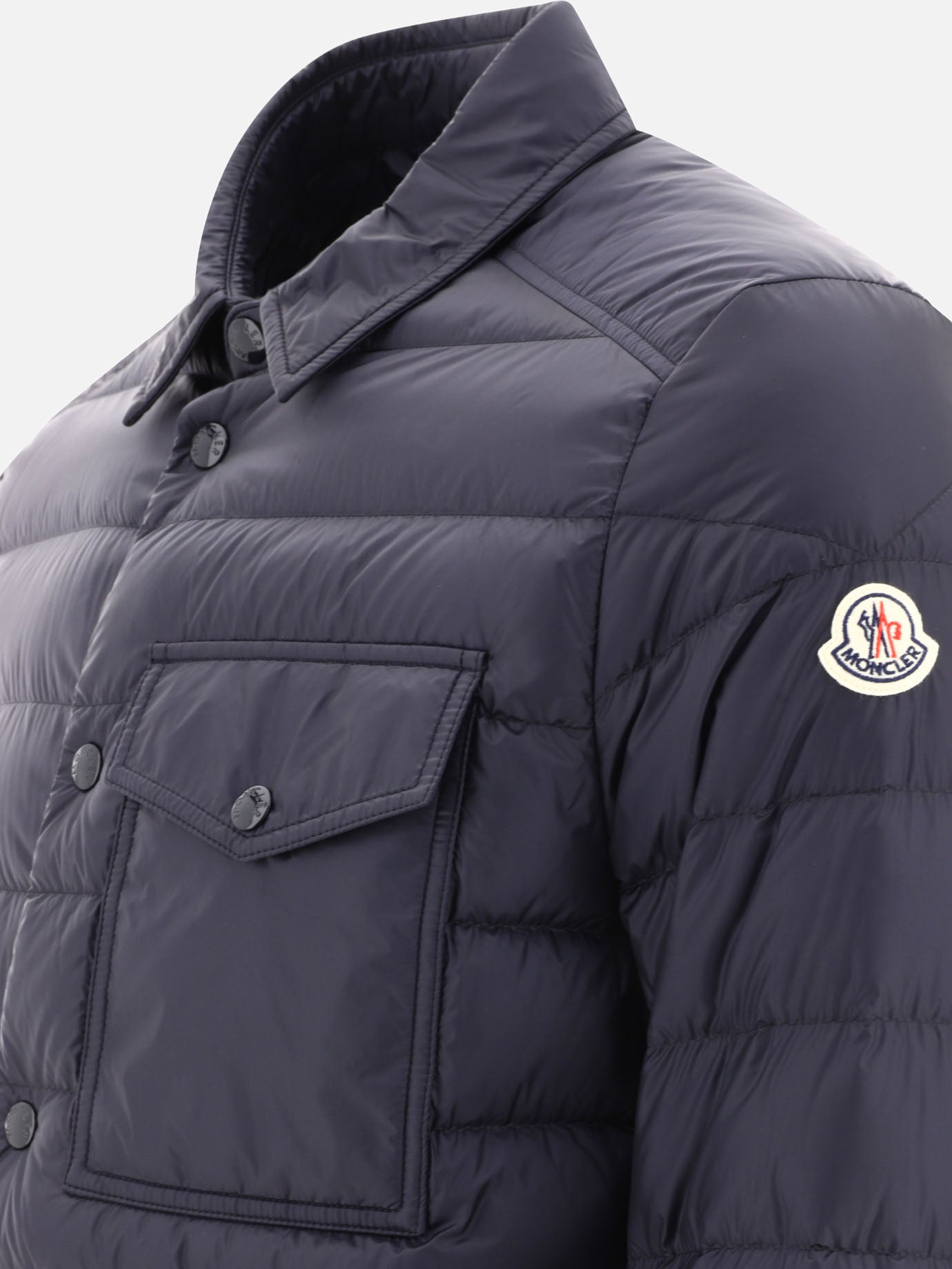 Piumini corti 100% polyamide - Padding: down and feathers  Blu - Moncler Uomo | PDP | VIETTI Online Store | thumbnail_4