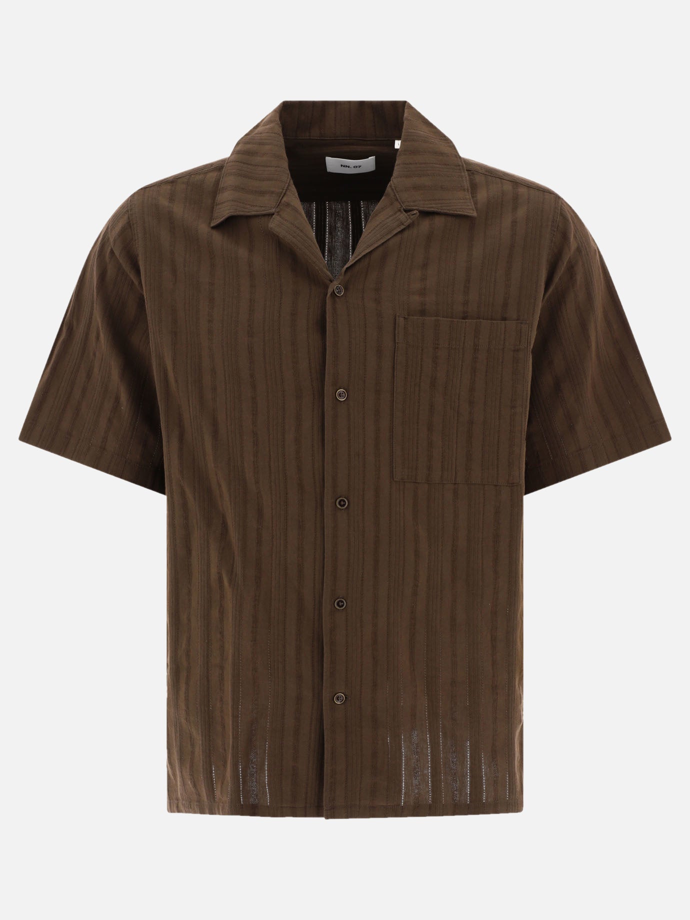 Camicie casual Solid colour  Marrone - NN.07 Uomo | PDP | VIETTI Online Store | thumbnail