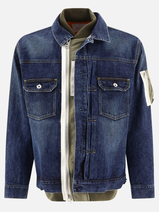 Giacche in denim 100% cotton  Blu - Sacai Uomo | PLP | VIETTI Online Store 
